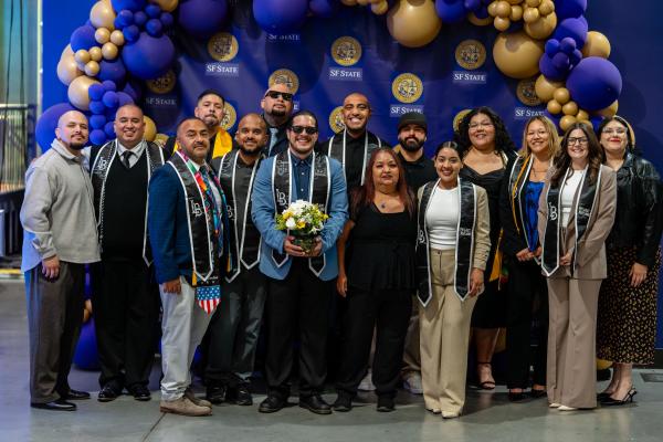Picture captures the program's Spring 2026 graduates at San Francisco State's annual Project Rebound Graduation Celebration