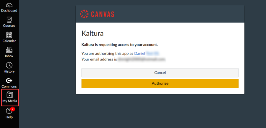 Access & Authorize Kaltura