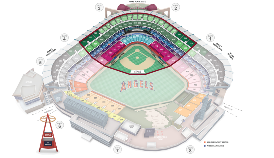 Angel Stadium Commencement Seating choices