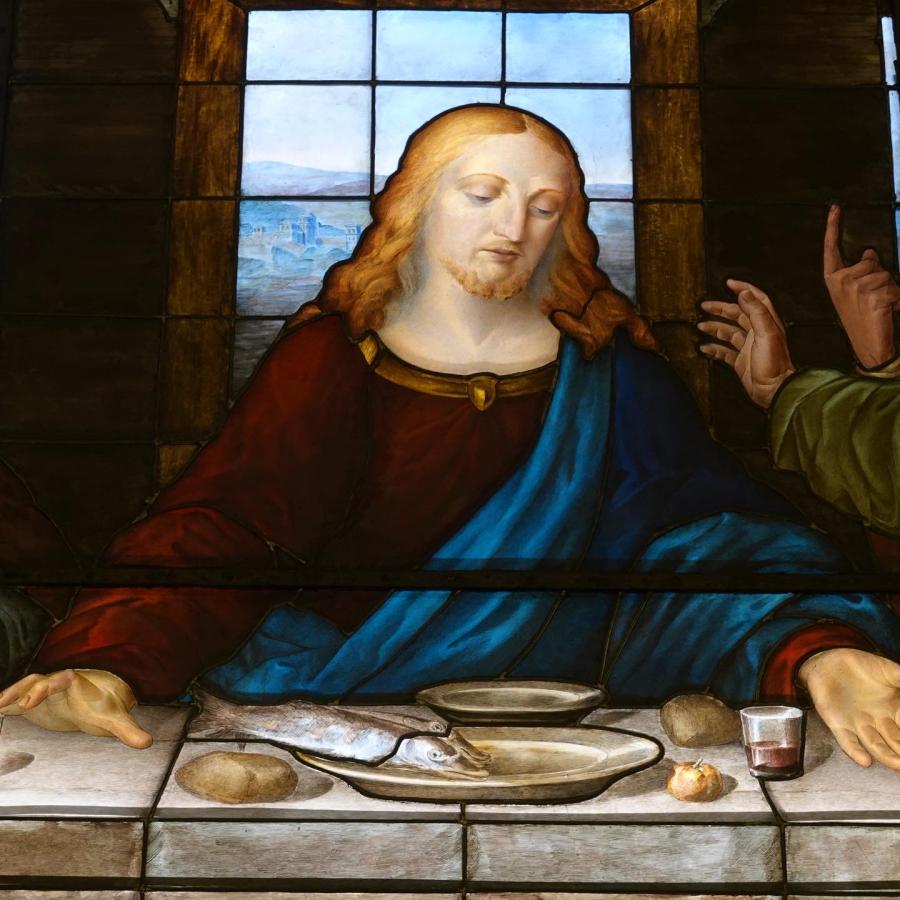 Leonardo Last Supper detail