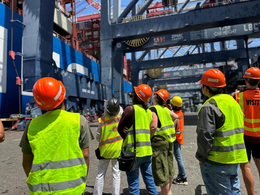 Sustainability Champions in the highline of the long beach terminal
