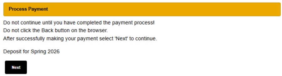 MyCSULB Student Center screenshot showing acknowledgement that the student has paid their enrollment deposit.