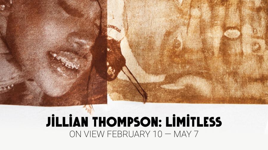Decorative banner for the Jillian Thompson: Limitless exhibition