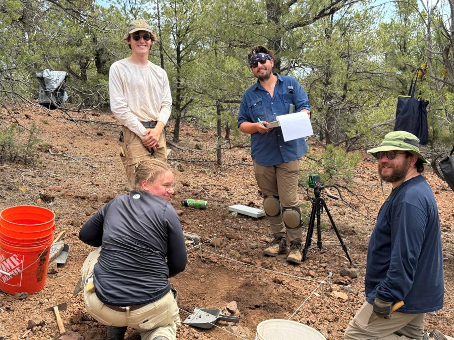 CSULB students at an archaeological dig site in Arizona