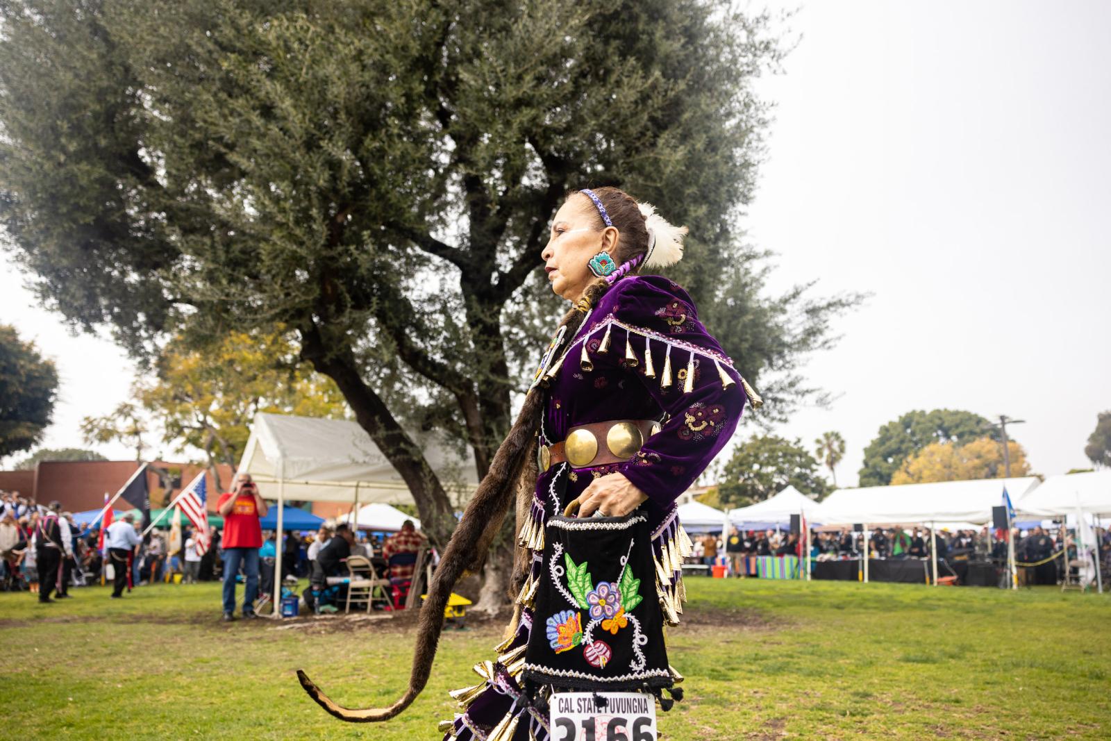 Woman dancer at powwow