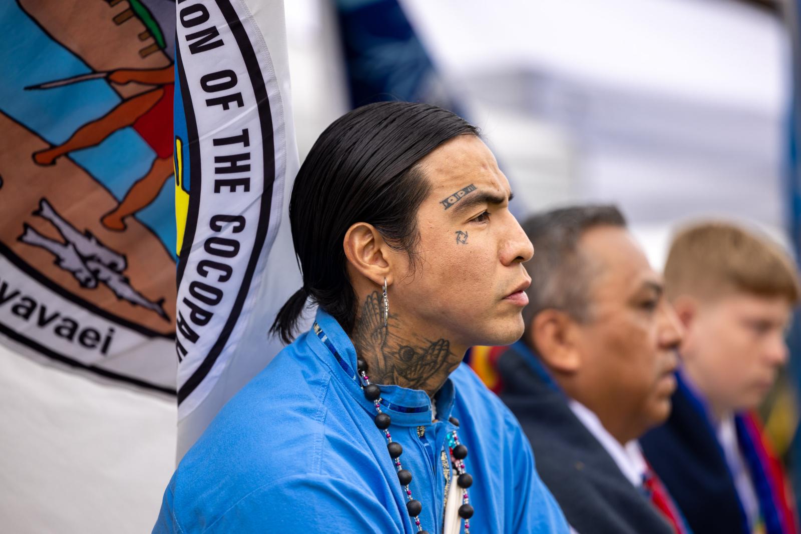 An attendee of the CSULB Pow Wow 2023