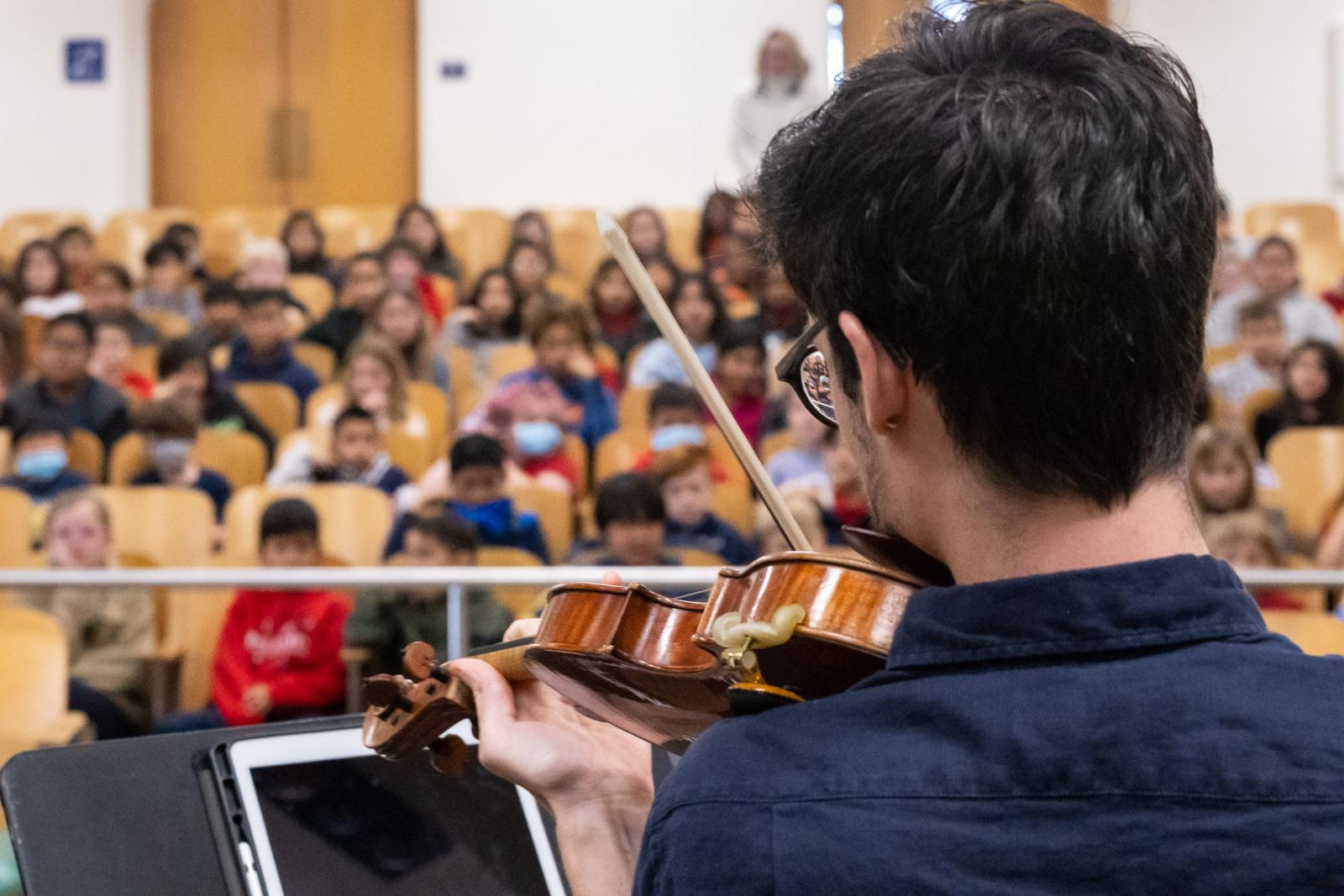 Giancarlo Latta plays his violin