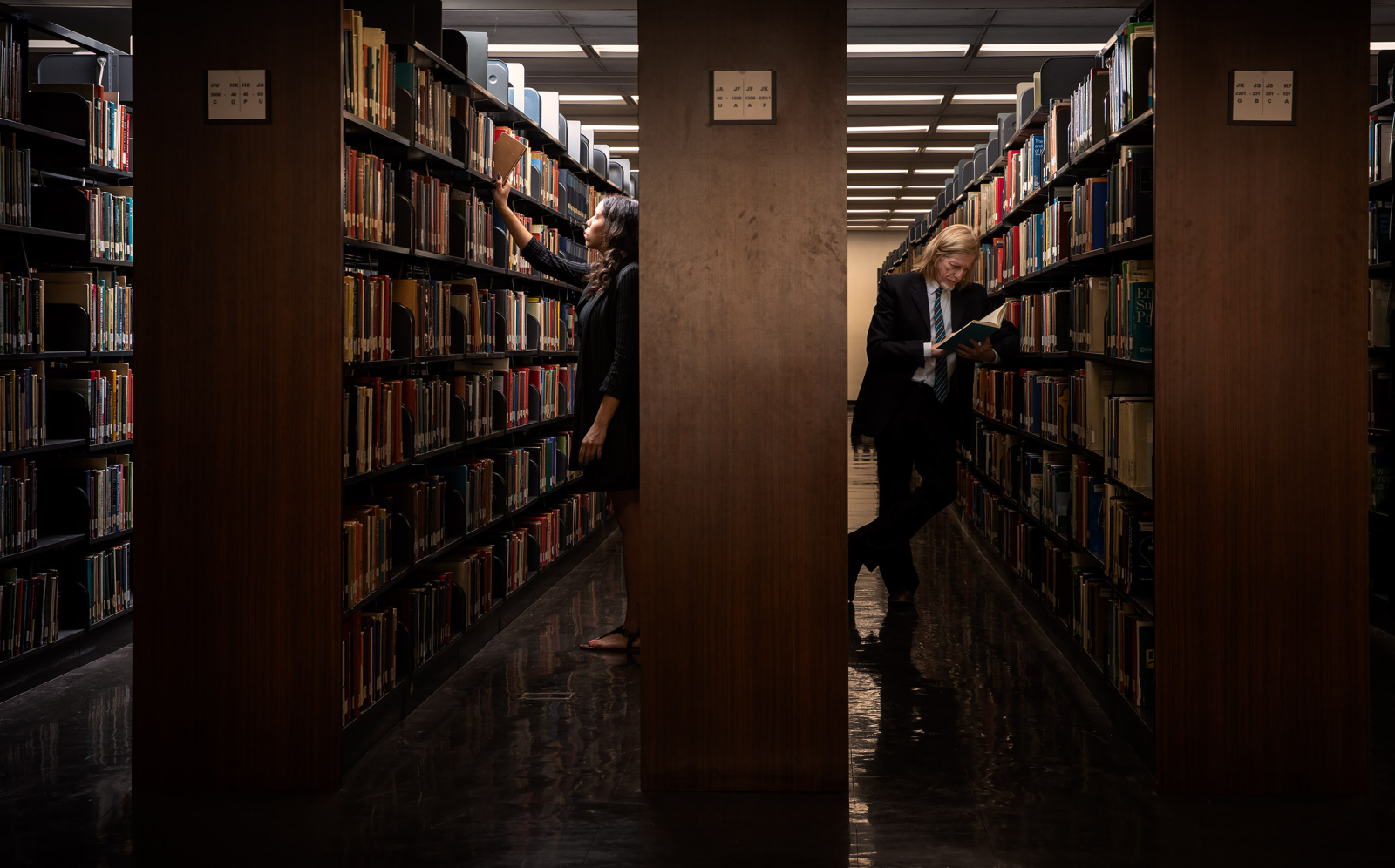 In the stacks at the University Library In the stacks at the University Library