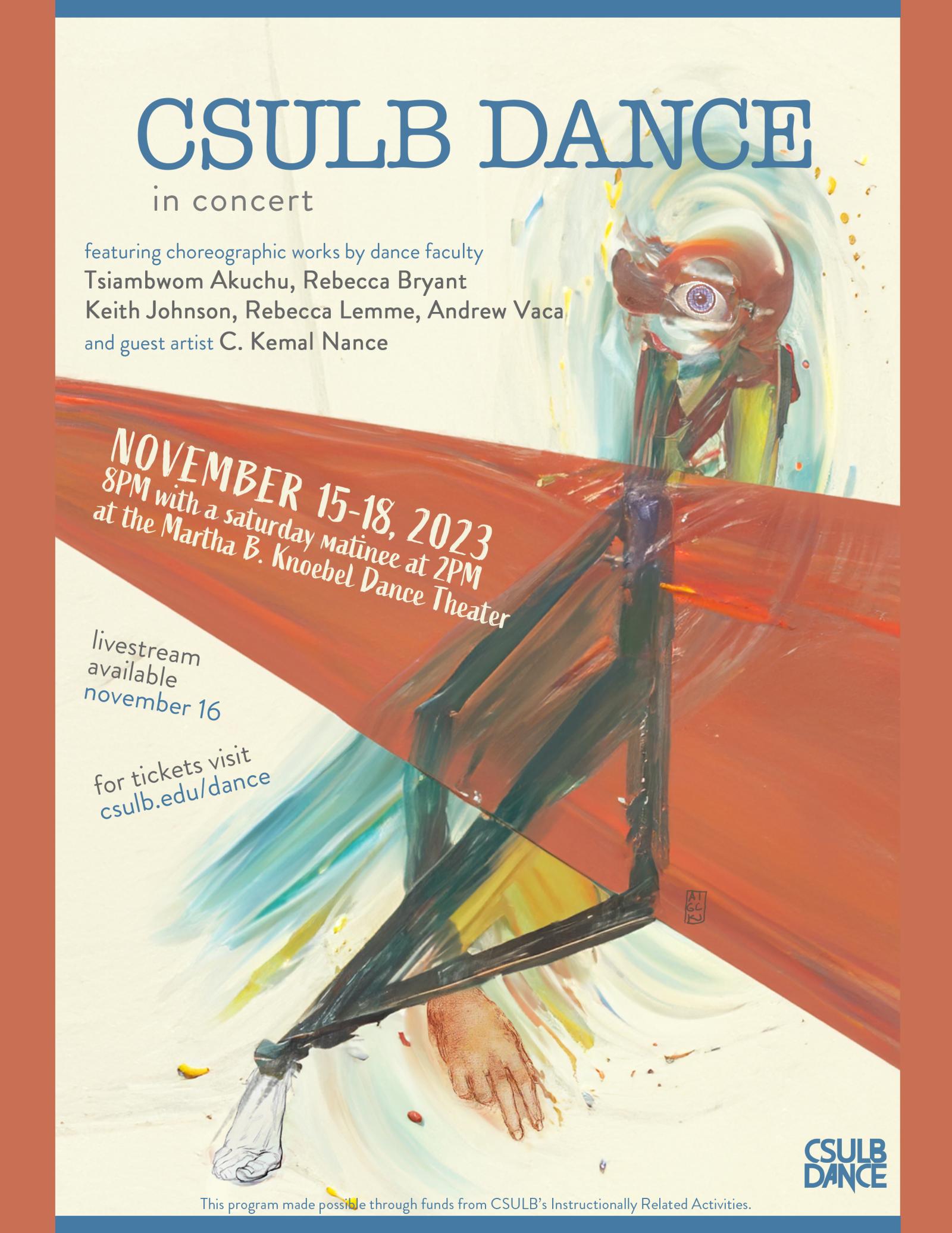 CSULB Dance in Concert November 16-18, 2023 Livestream November 16