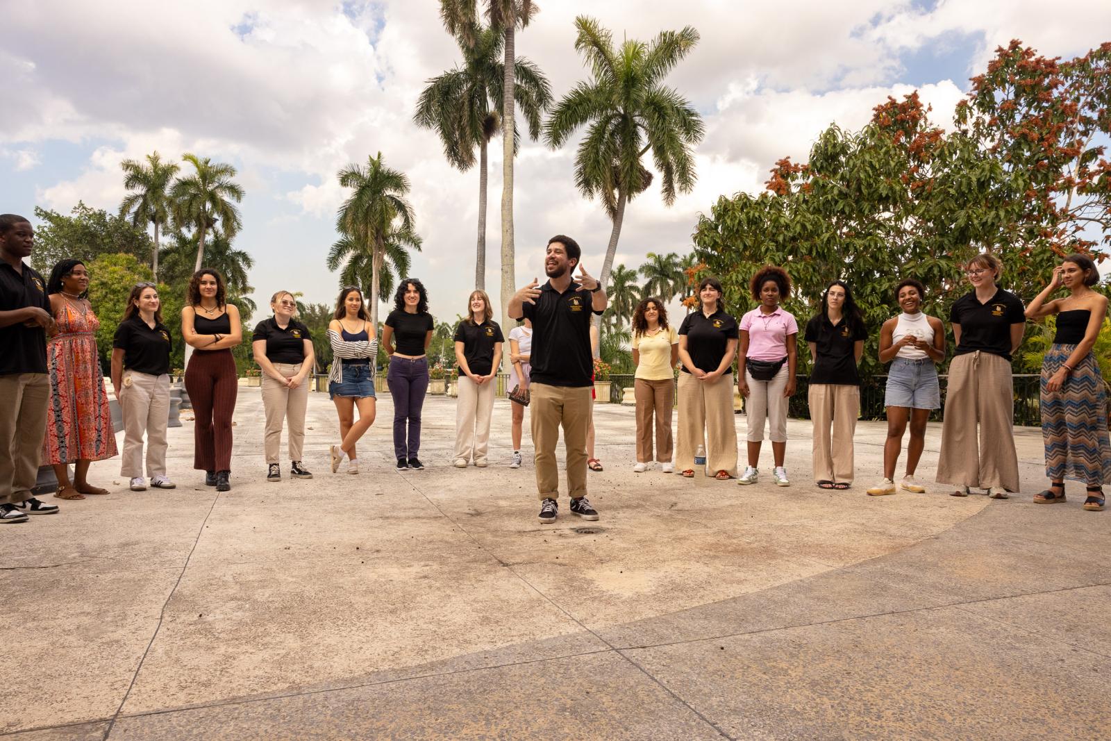 CSULB jazz singers with students from the National School of Arts in Havana