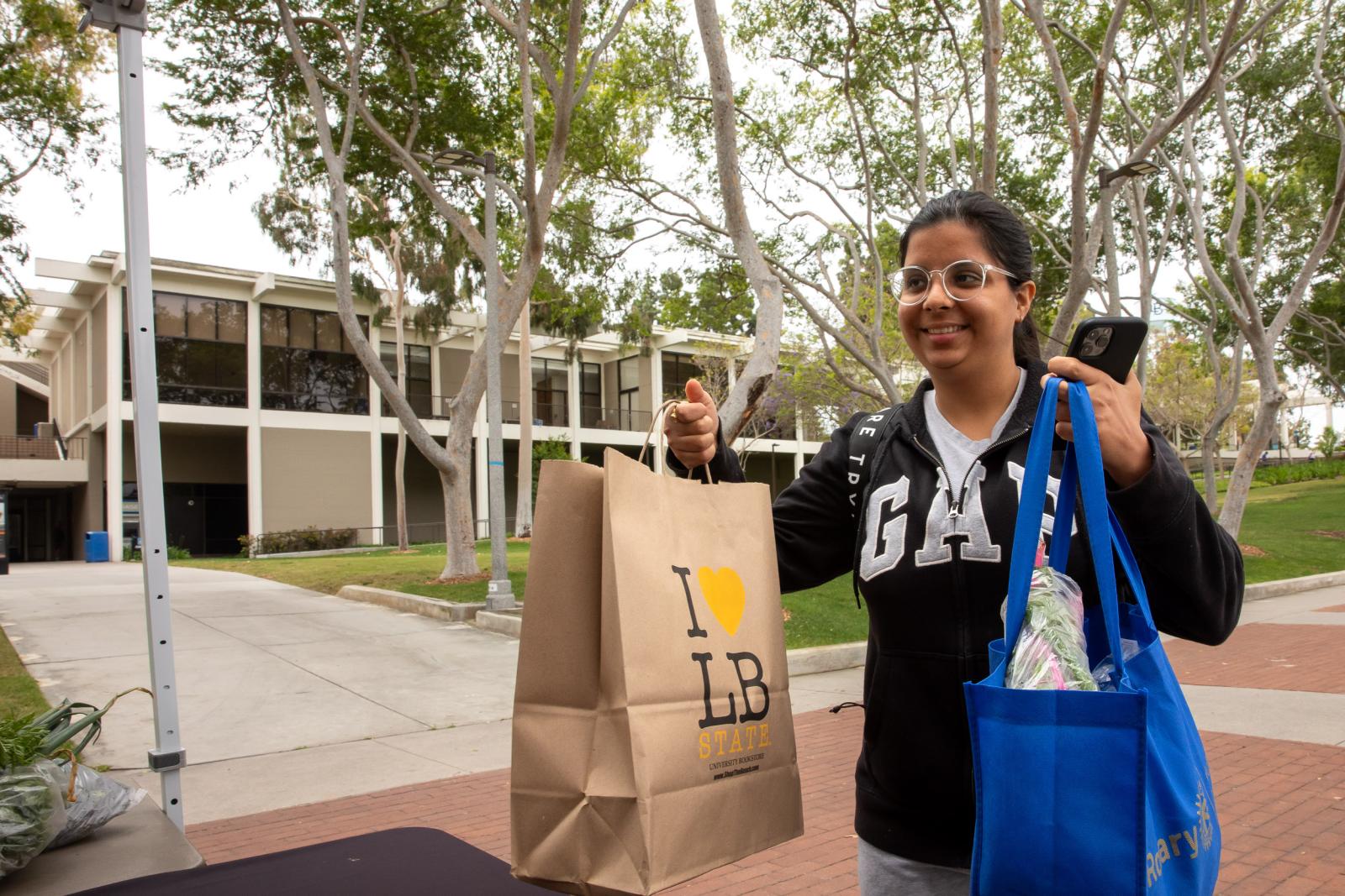 Student carrying Basic Needs items Student carrying Basic Needs items