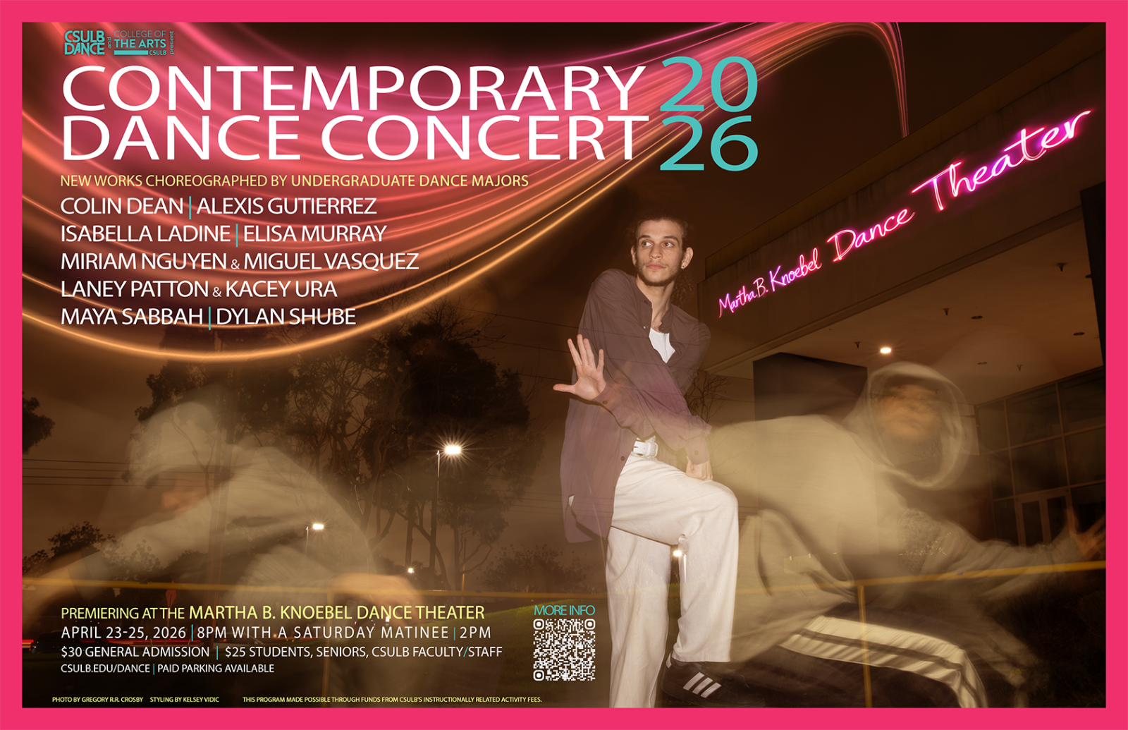 CSULB Dance and the College of the Arts Present the Contemporary Dance Concert 26 Dance Poster