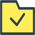 file folder with checkmark