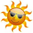 Sun with glasses