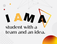 I am a student with a team and an idea. Geometric graphics in background
