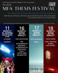 the 2023 MFA Thesis Festival Poster