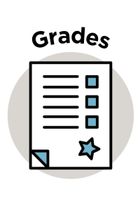 Grades logo links to Grades webpage