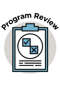 cartoon icon of a blue clipboard with a white paper on top with a blue check mark and a x.