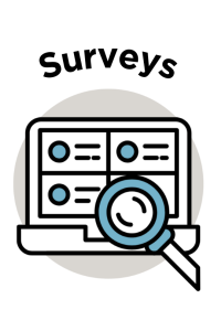 Surveys logo links to Surveys webpage