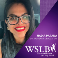 Nadia Parada headshot Nadia Parada headshot Women Shelter of Long Beach logo