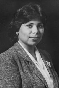 A black-and-white portrait of 1979-81 ASI President Jenny Oropeza A black-and-white portrait of 1979-81 ASI President Jenny Oropeza