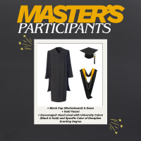 Master's Participants - gown, cap, and hood