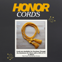 Honor Cords for students with GPA of 3.5 and above
