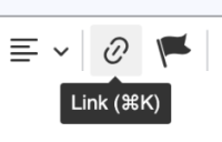 link icon in CKeditor