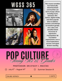WGSS 365 Pop Culture summer course