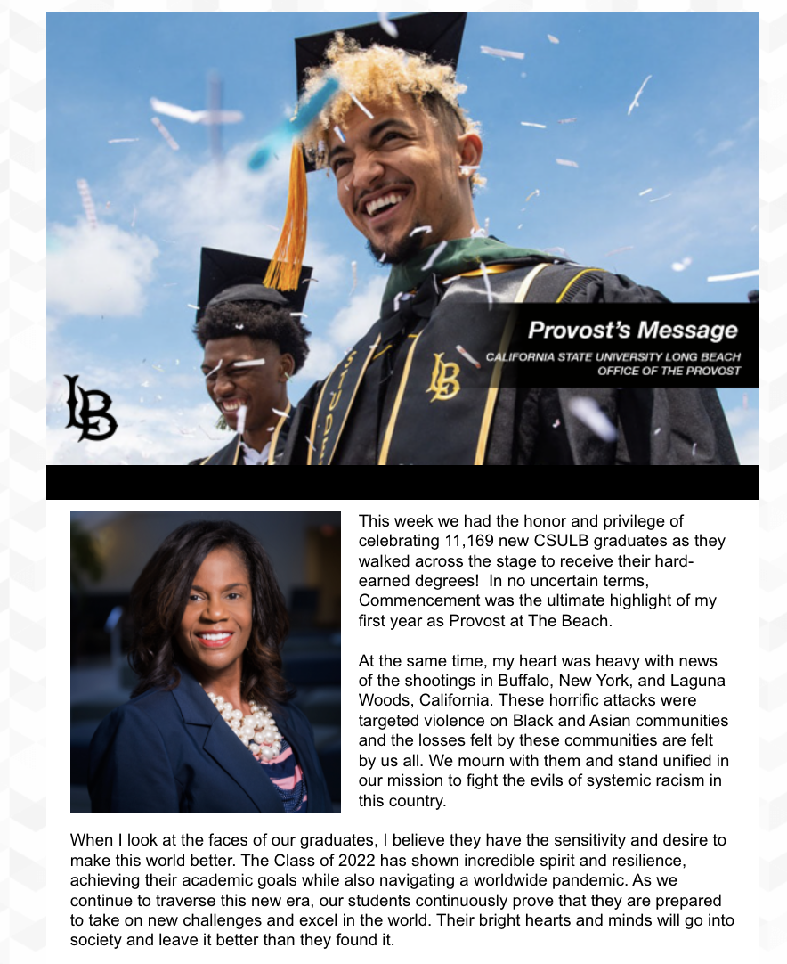 Provost's May Message