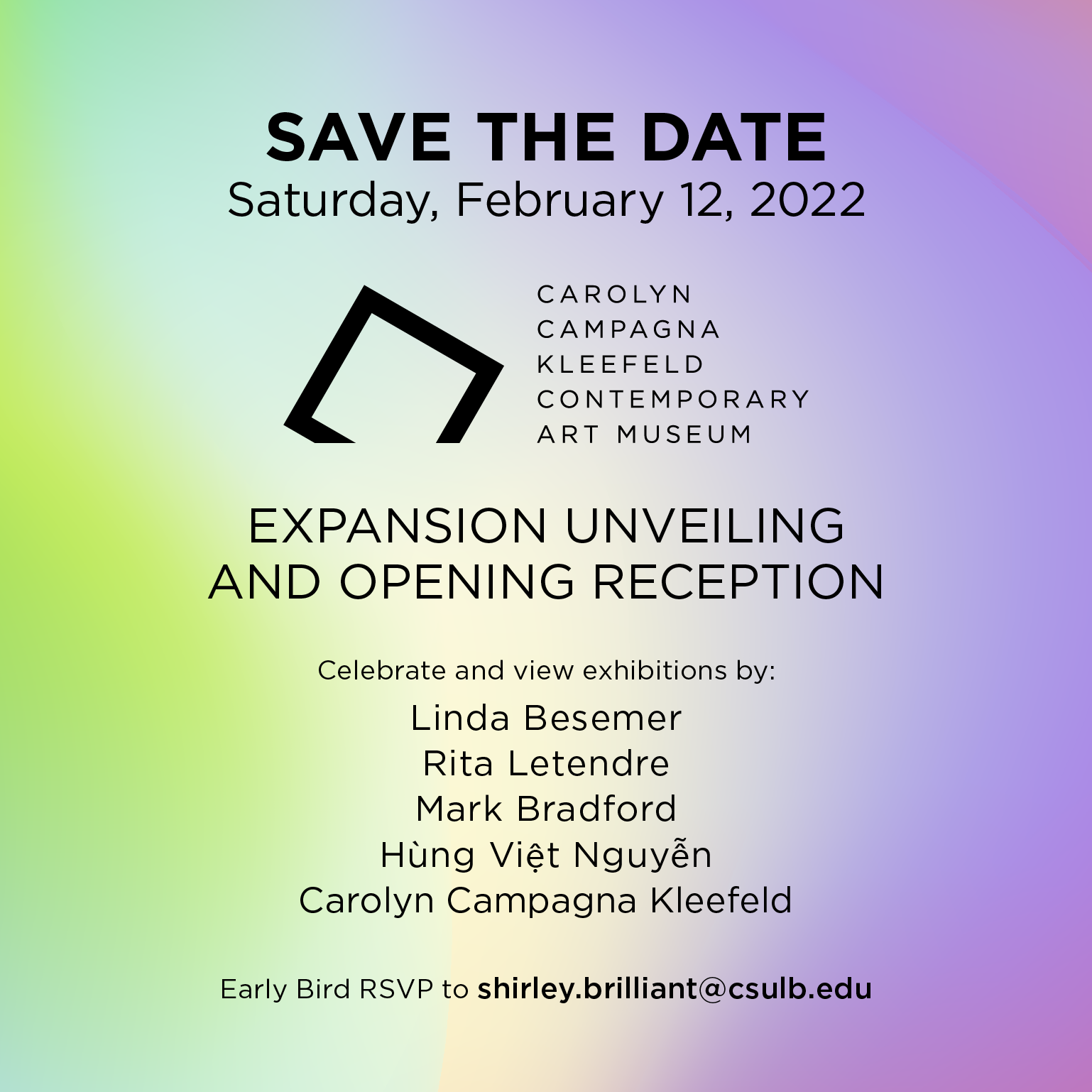 save the date - kleefeld contemporary art museum unveiling 